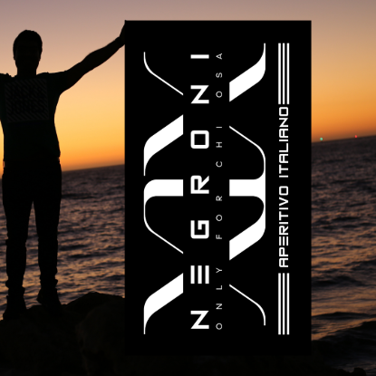 Afbeeldingen van NEGRONI19 STRANDHANDDOEK LOGO WHITE